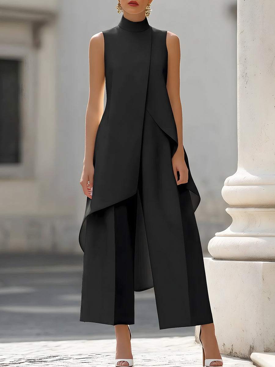 Conjunt de coll alt i pantalons palazzo
