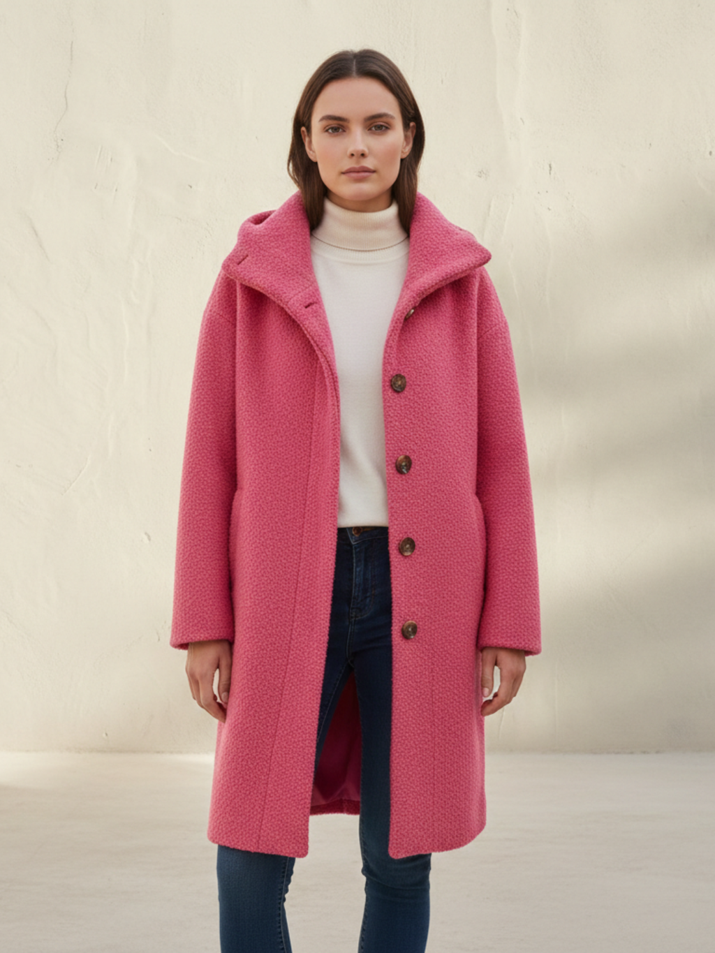 Cappotto lungo con cappuccio