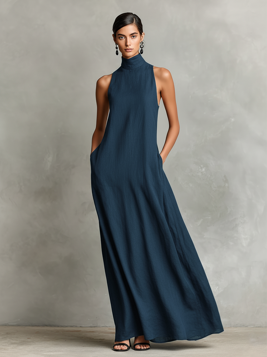 Vestit llarg minimalista de lli