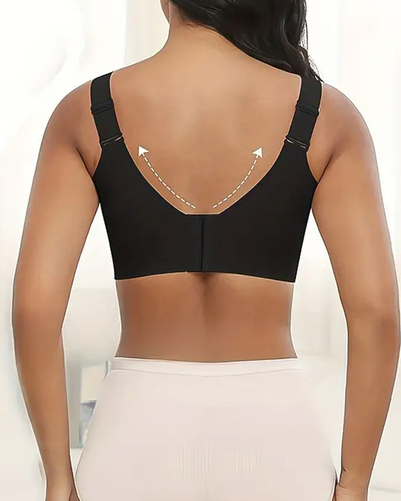 Sujetador sin aros ajustable con 4 filas de corchetes