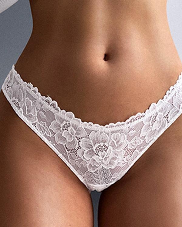 Culotte traforata in pizzo ornata di strass