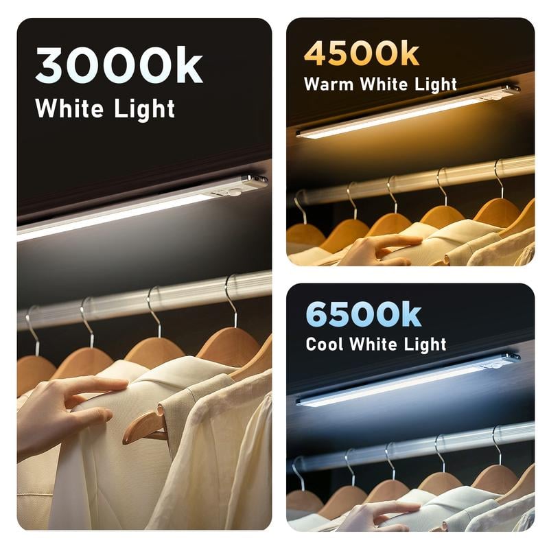 🏆 Oferta Imperdible -50% 🔥 Iluminación de 3 Colores con Sensor Inteligente Magnético Recargable Sin Agujeros