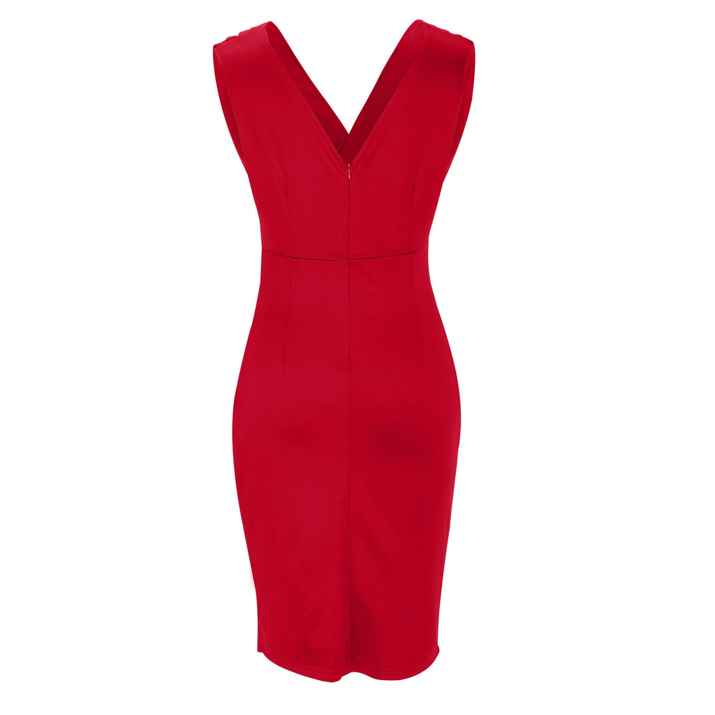 Vestit d’escot en V amb obertura