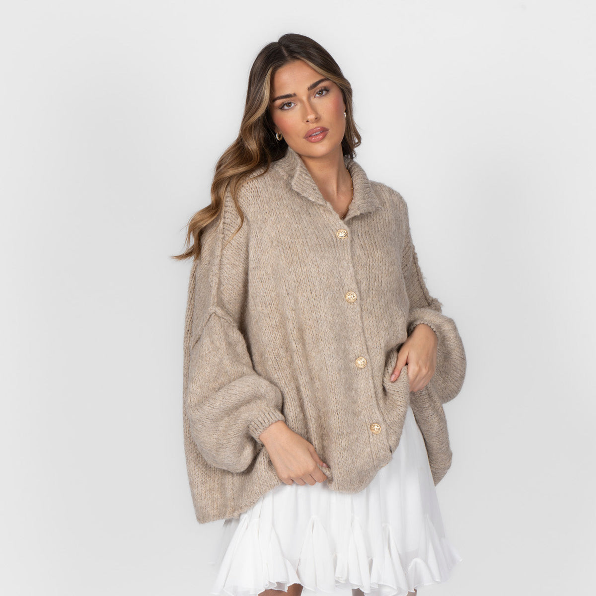 Cárdigan oversize "CozyGlam"