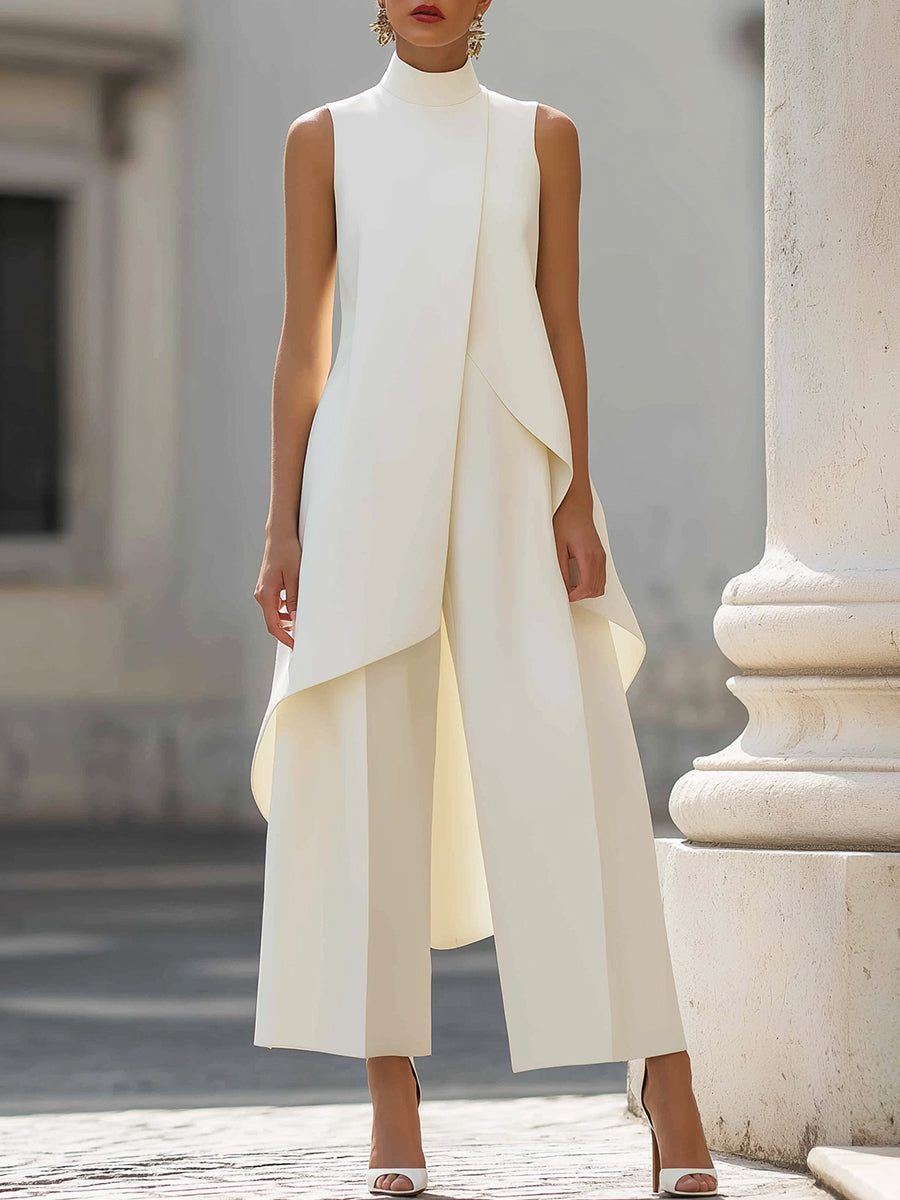 Conjunt de coll alt i pantalons palazzo