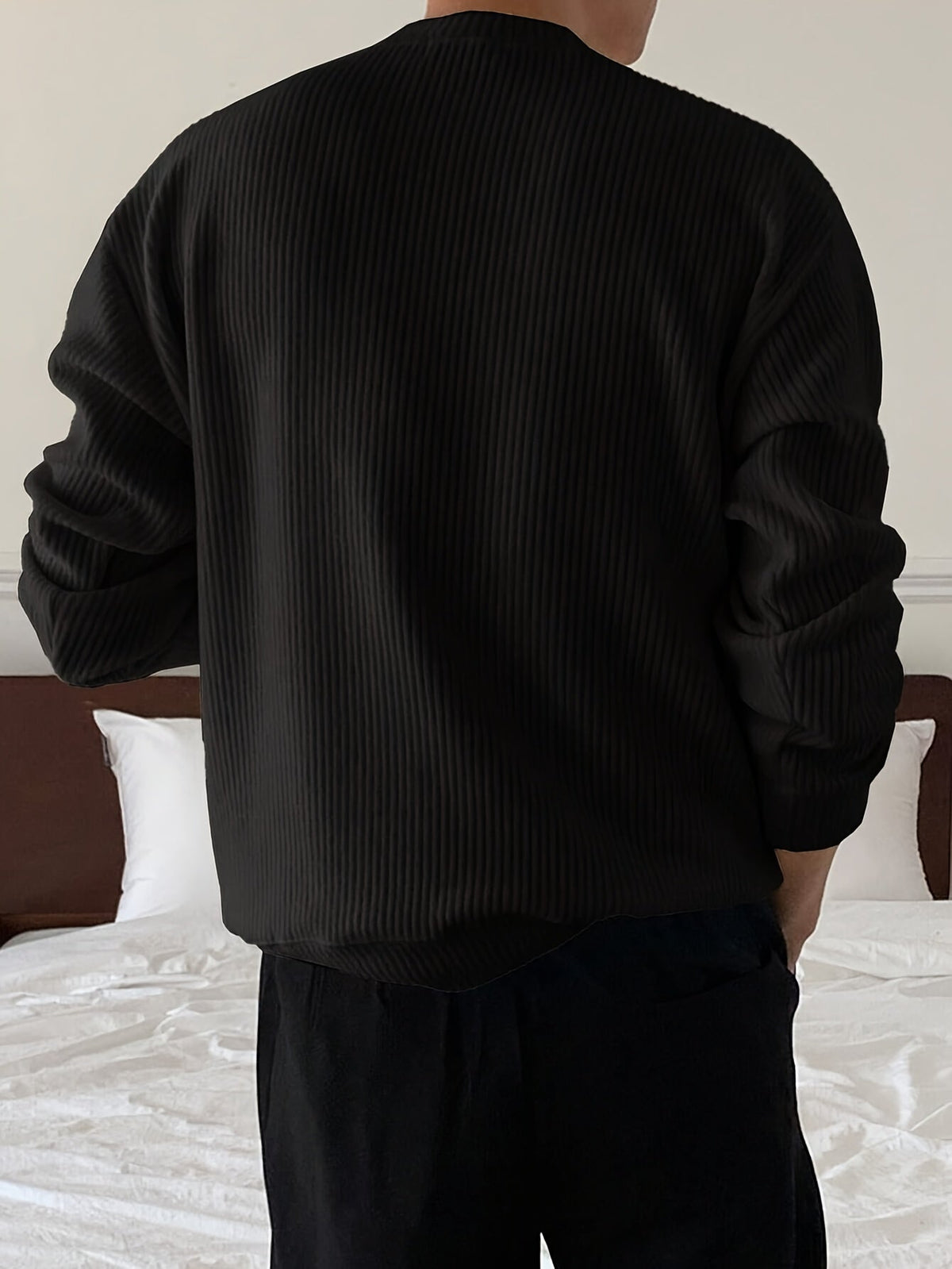 Maglione oversize a coste da uomo