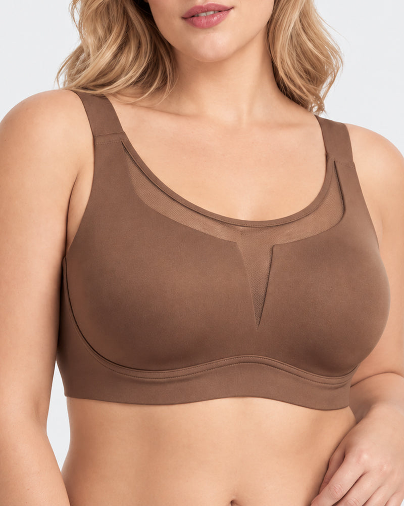 Soutien-gorge confort sans armatures à maintien en W et couvrance intégrale