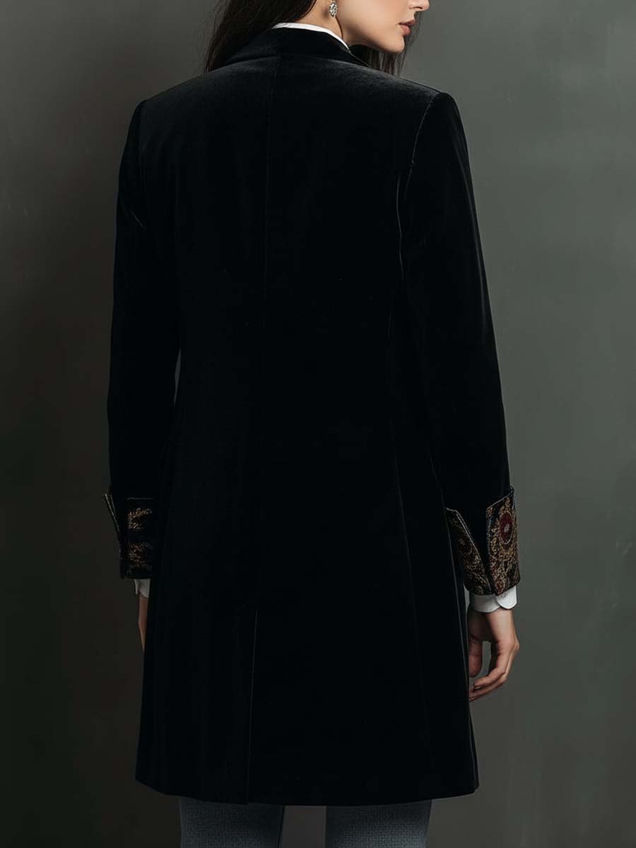 Blazer entallat amb estampat barroc negre