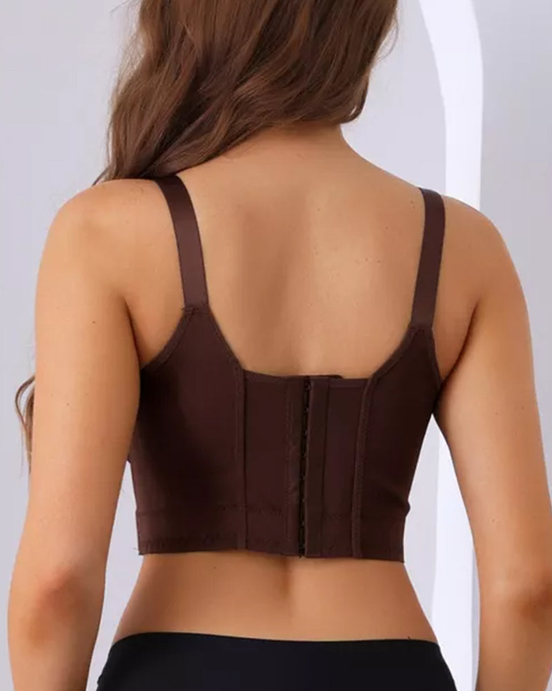 Reggiseno push-up a coppe preformate con sostegno extra-fermo - Marrone