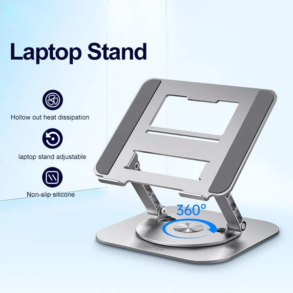 Supporto rotativo in lega di alluminio per laptop