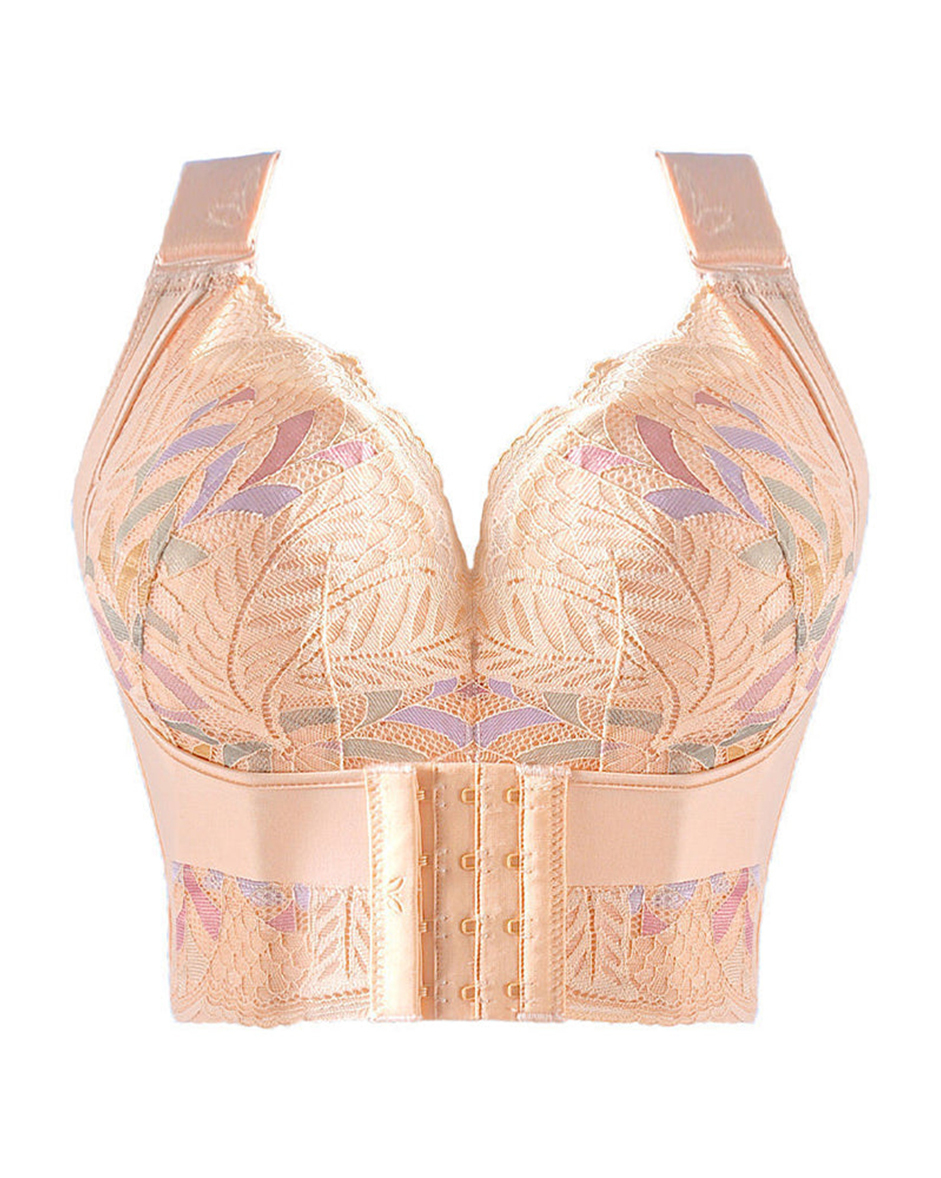 Bralette push-up sin aros con cierre delantero – Beige