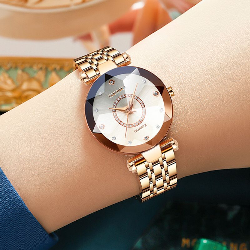 Orologio da donna con quadrante sfumato scintillante