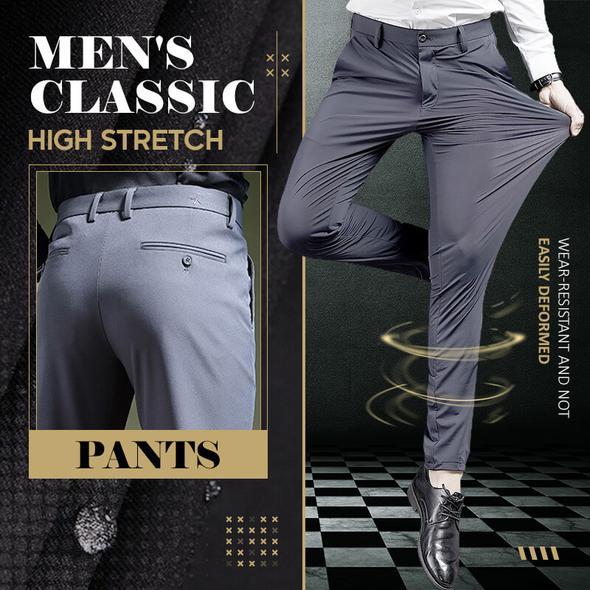 Pantaloni classici elasticizzati da uomo