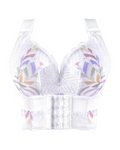 Bralette push-up sin aros con cierre delantero – Blanco