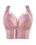 Bralette push-up sans armatures à fermeture devant – rose