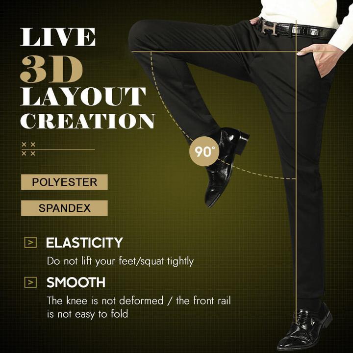 Pantaloni classici elasticizzati da uomo