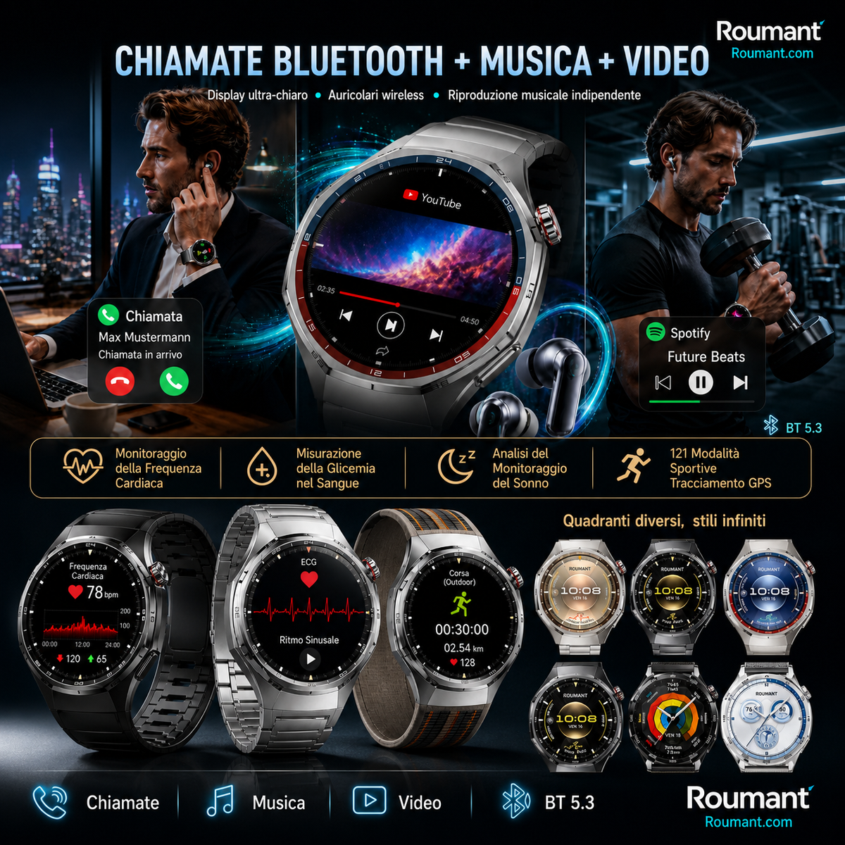 Reloj inteligente GT6 Pro con llamadas Bluetooth