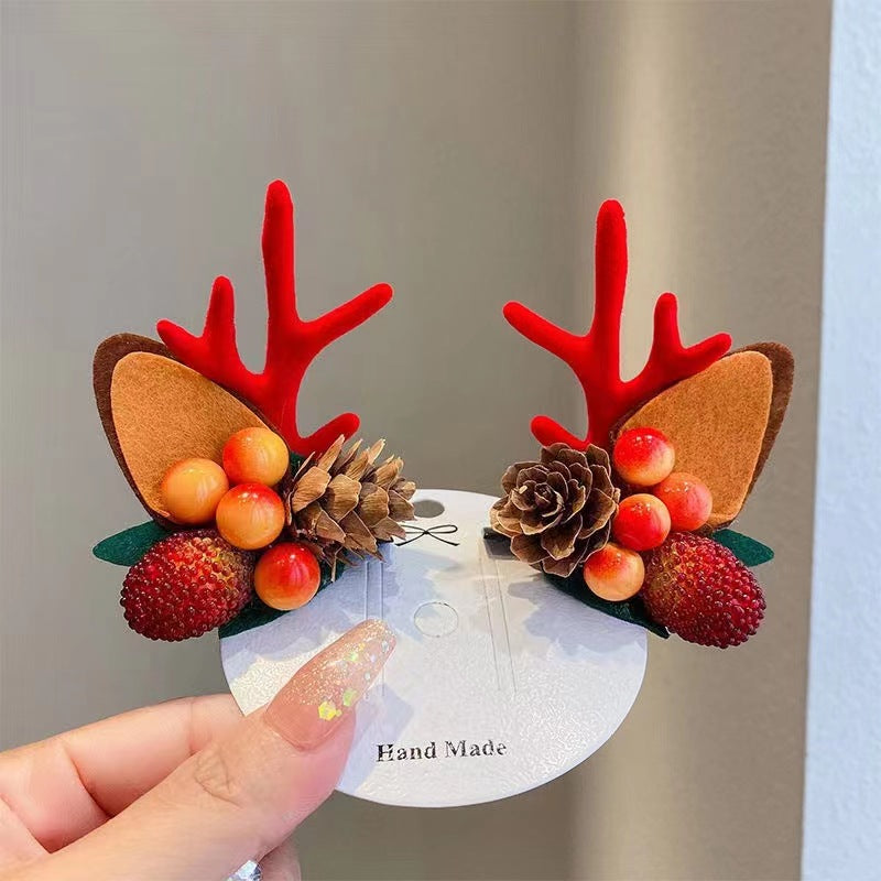 Bigudins de Nadal de fusta de renh