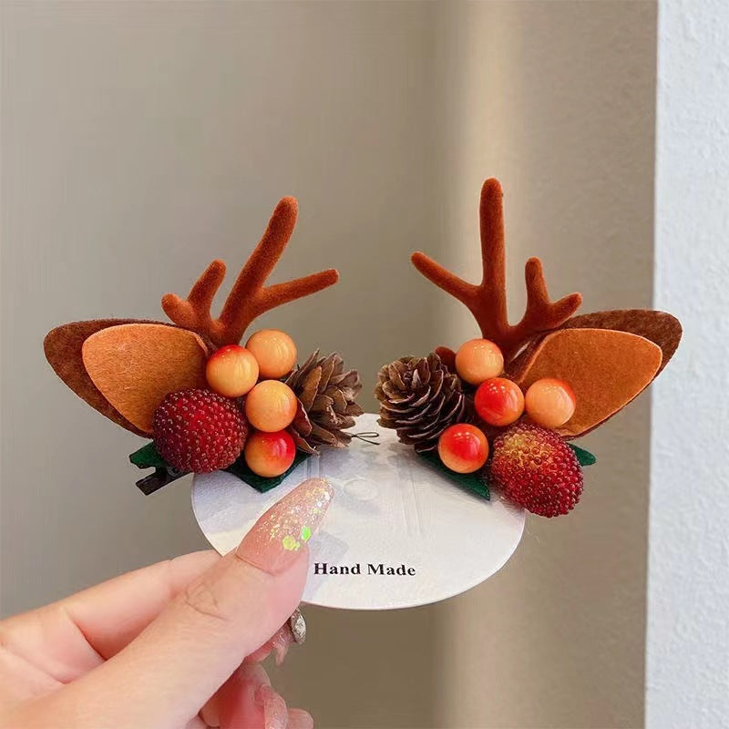 Bigudins de Nadal de fusta de renh