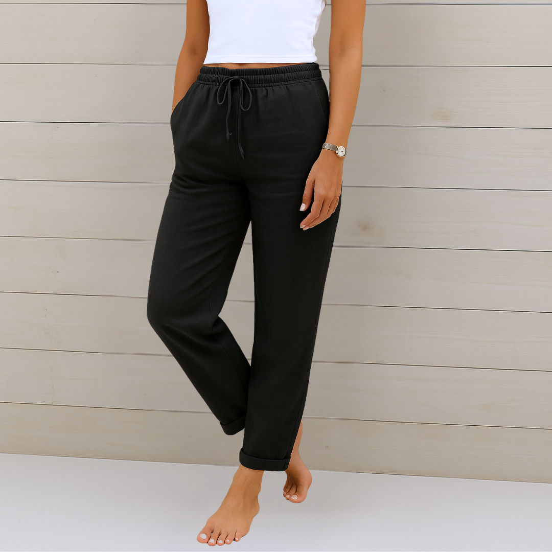 Pantaloni in lino premium stretch