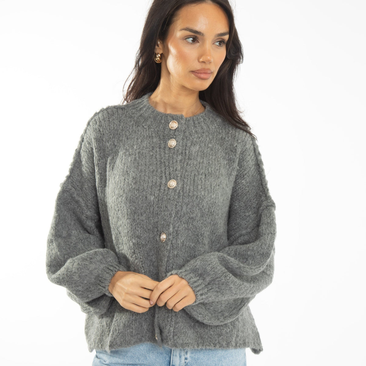 Cárdigan corto oversize