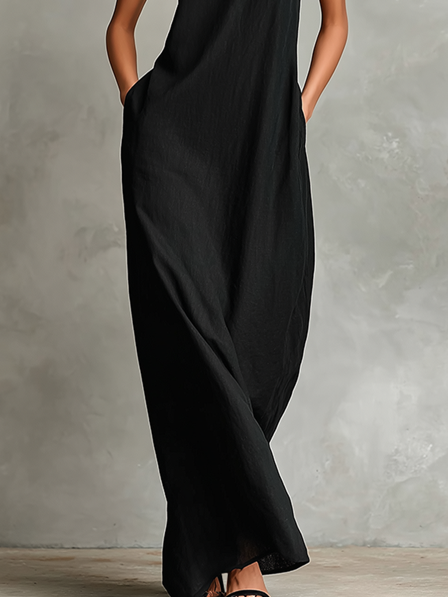 Vestit llarg minimalista de lli