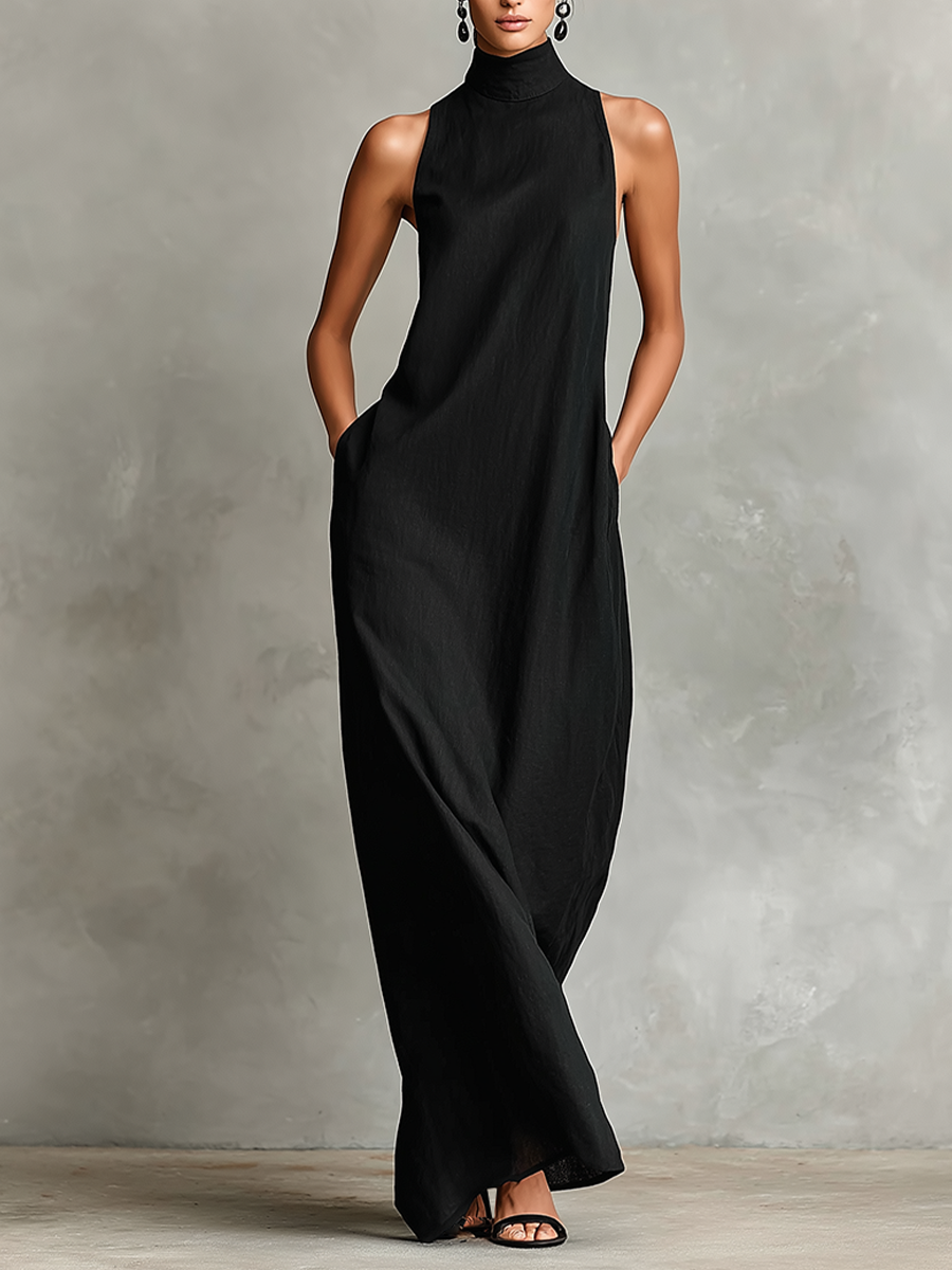 Vestit llarg minimalista de lli