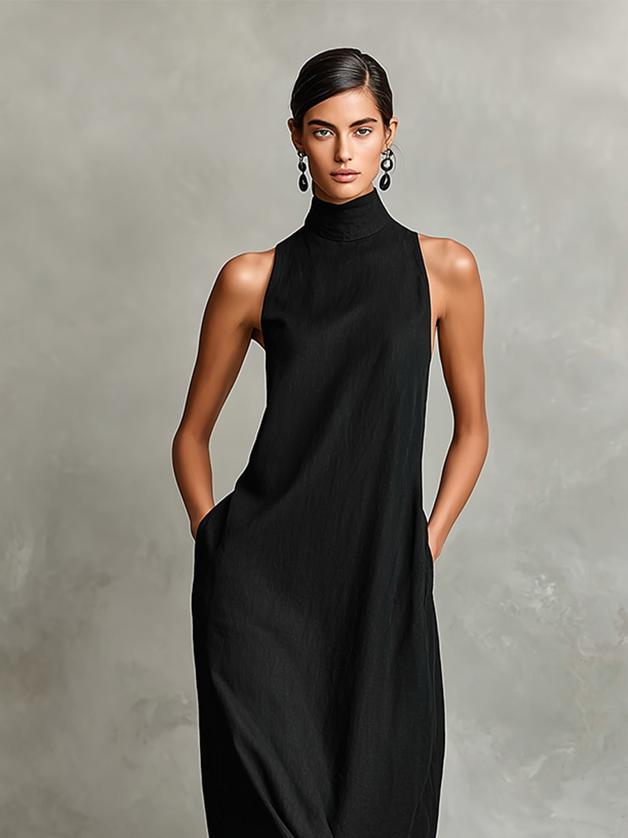 Vestit llarg minimalista de lli