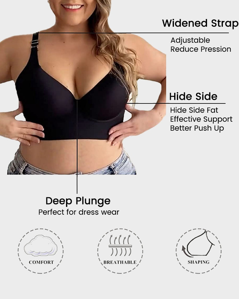 Lote de 2 sujetadores push-up envolventes sujeción extrafirme - Beige