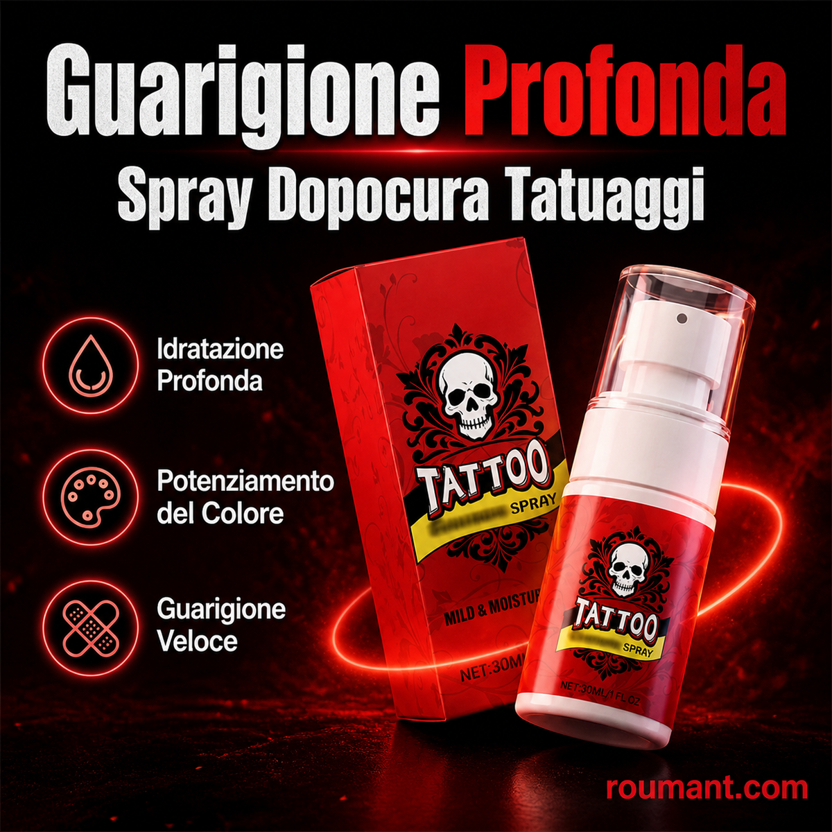 Fuktighetsspray for tatoveringer