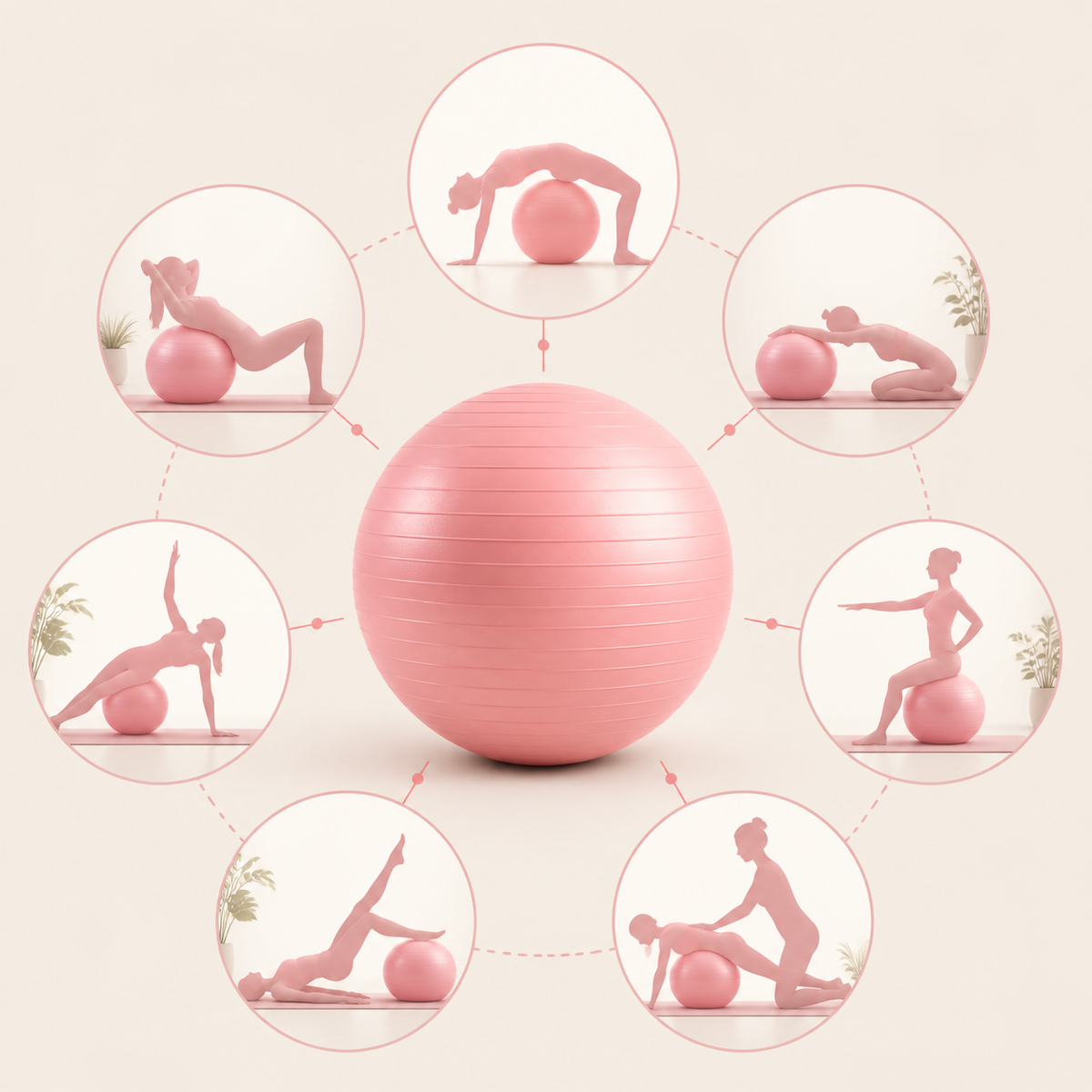 Pilota de pilates antidespresa de 9 polzades amb bomba