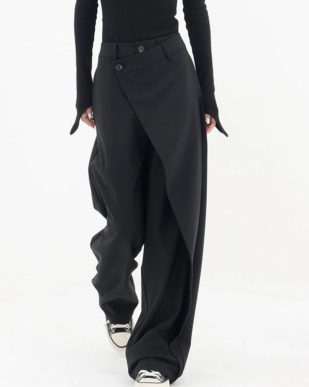 Pantaloni a gamba larga con design