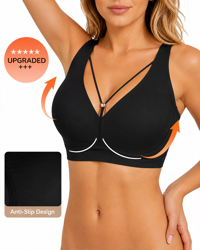 Deep V sømløs push-up-BH uten bøyle