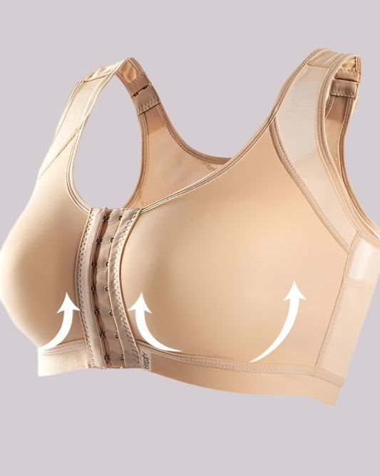 Reggiseno sollevante anti-slogamento con chiusura frontale