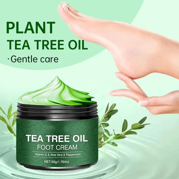 Crema idratante lenitiva per i piedi all'aloe vera e al tea tree