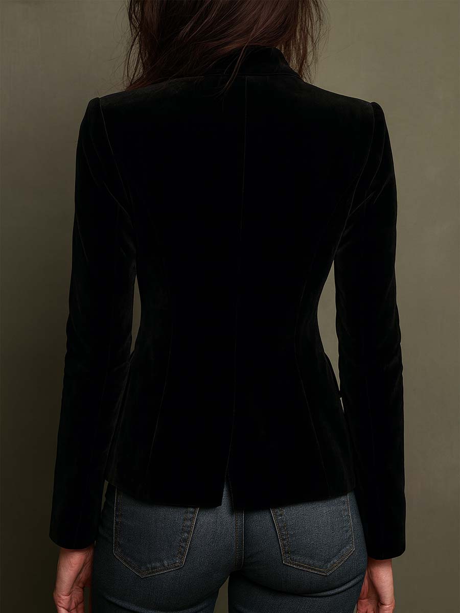 Blazer brodé floral multicolore