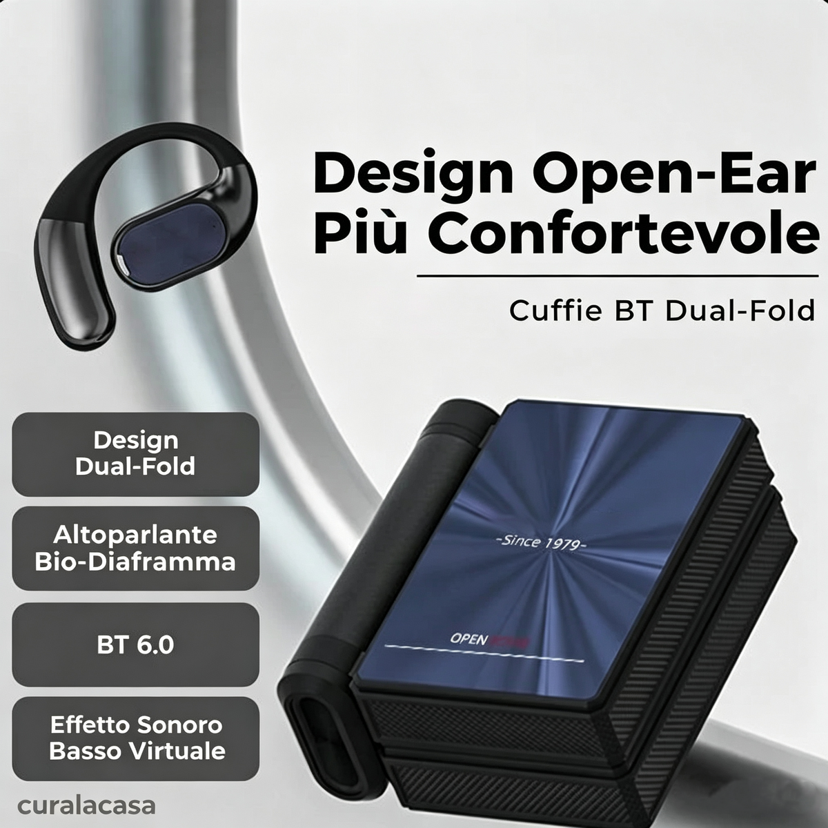 Casque sans fil Bluetooth 6.0 avec réduction de bruit et 145 heures d'autonomie