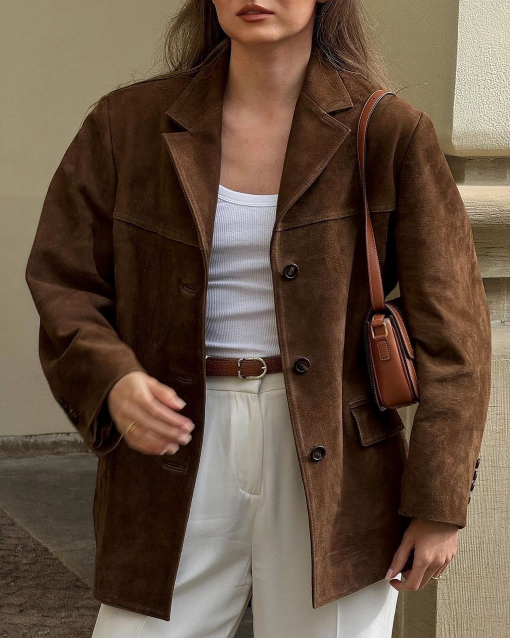 Chaqueta de ante