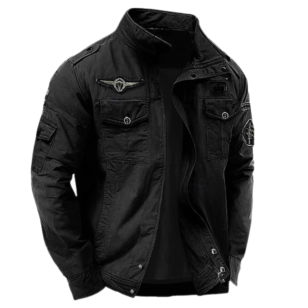 Chaqueta militar de cuello alto