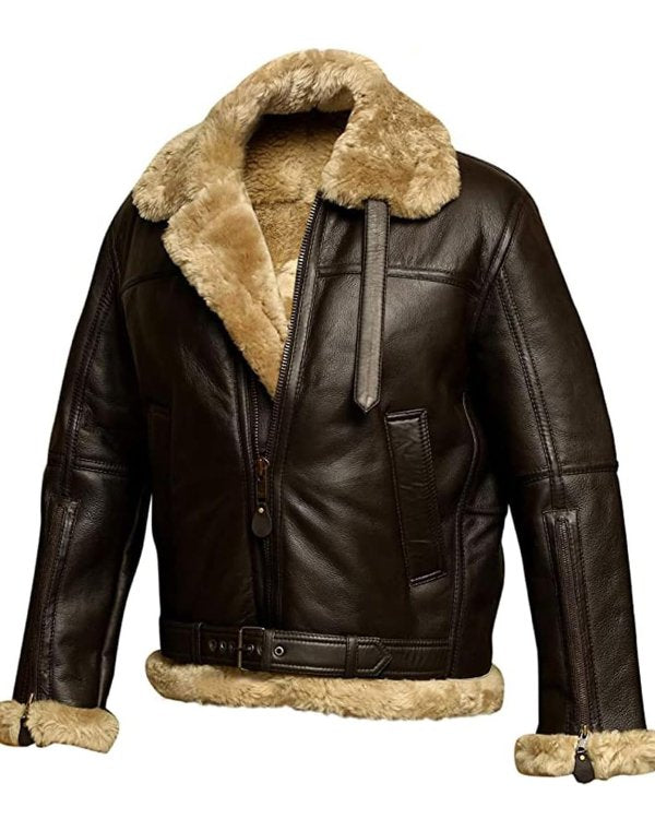 Veste en cuir matelassée