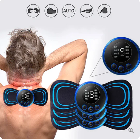 🔥 ¡COMPRA 1, LLÉVATE 1 GRATIS! 🔥Masajeador Portátil con 8 Modos y Pantalla LCD - Mini Estimulador Muscular para el Alivio del Dolor