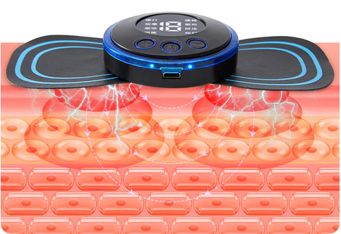 🔥 ¡COMPRA 1, LLÉVATE 1 GRATIS! 🔥Masajeador Portátil con 8 Modos y Pantalla LCD - Mini Estimulador Muscular para el Alivio del Dolor