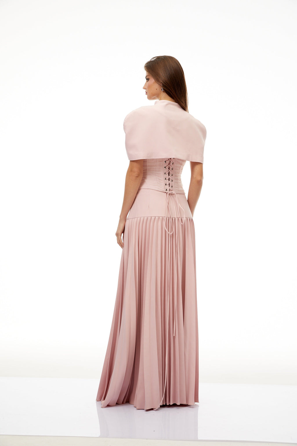 Conjunt de xal i corset rosa Zulema