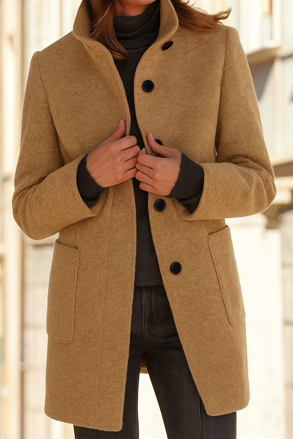 Manteau classique de saison avec du caractère