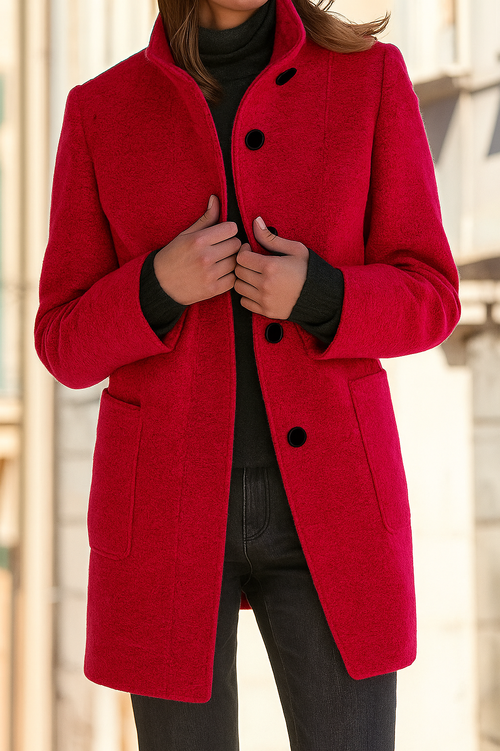 Manteau classique de saison avec du caractère
