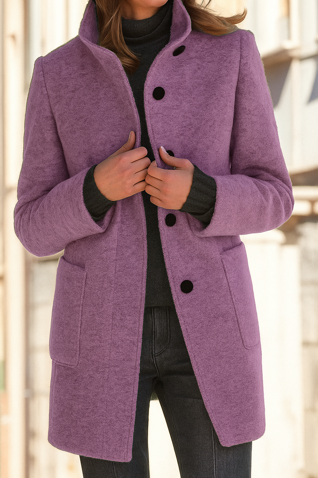 Manteau classique de saison avec du caractère