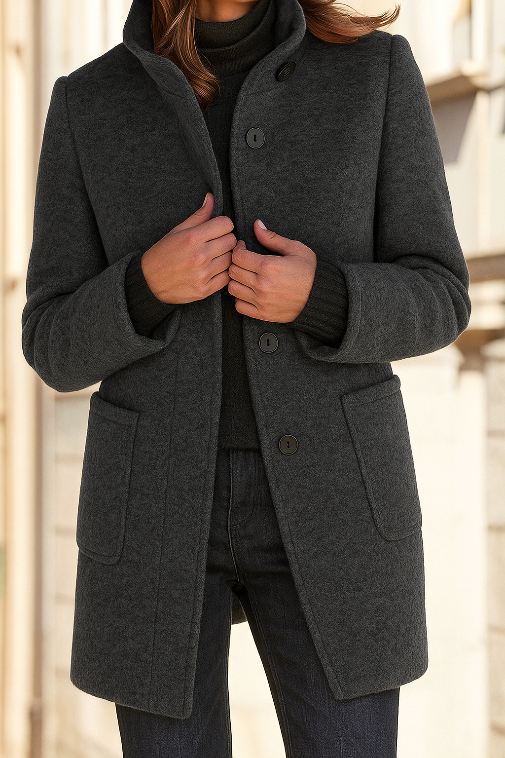 Manteau classique de saison avec du caractère