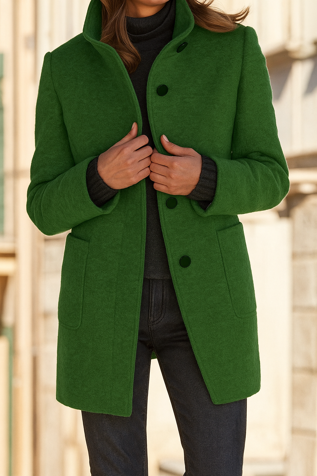 Manteau classique de saison avec du caractère