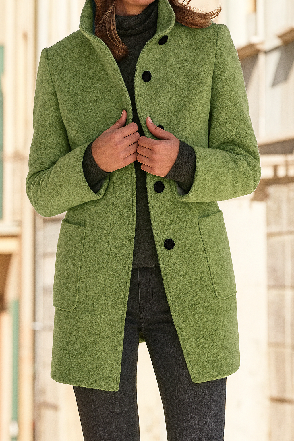 Manteau classique de saison avec du caractère