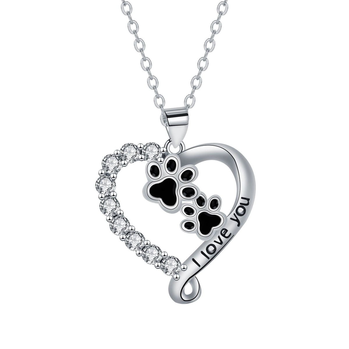 Collier cœur avec empreinte